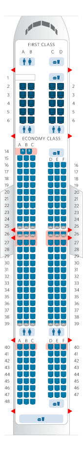 757-200 Aircraft Seat Map