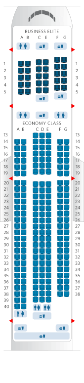 767-300ER-G Aircraft Seat Map