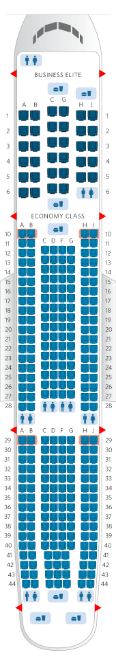 A330-300 Seat Map
