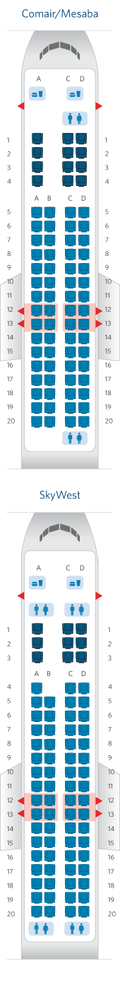 CRJ 900 Aircraft Seat Map